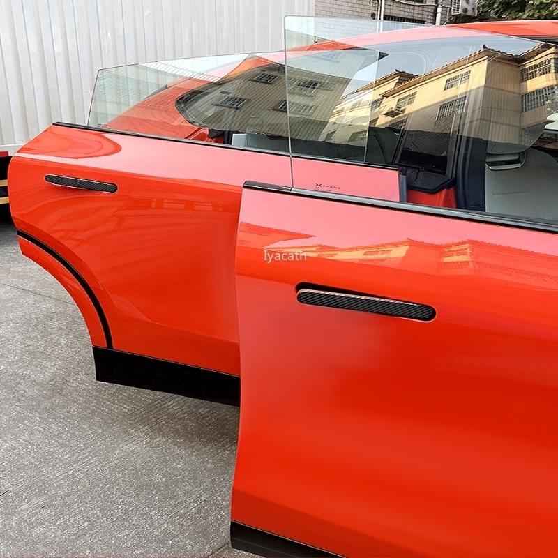 For XPeng G6 2024 2025 ABS carbonfiber Car Outside Door Handle Cover Trim Handle Protector Sticker Exterior Accessories