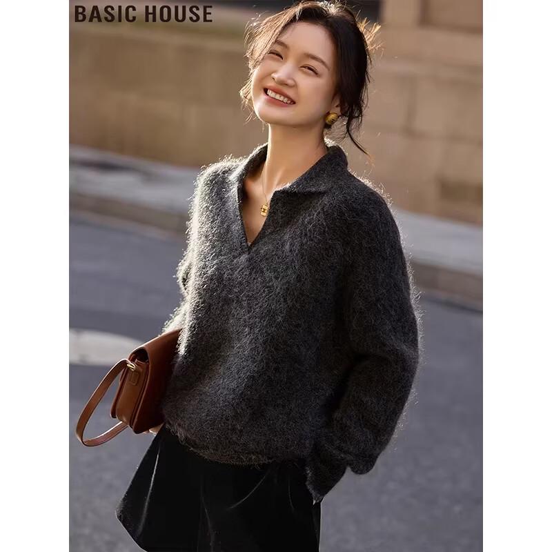 Basic House Women's High-Waist A-Line Wool Blend Shorts
