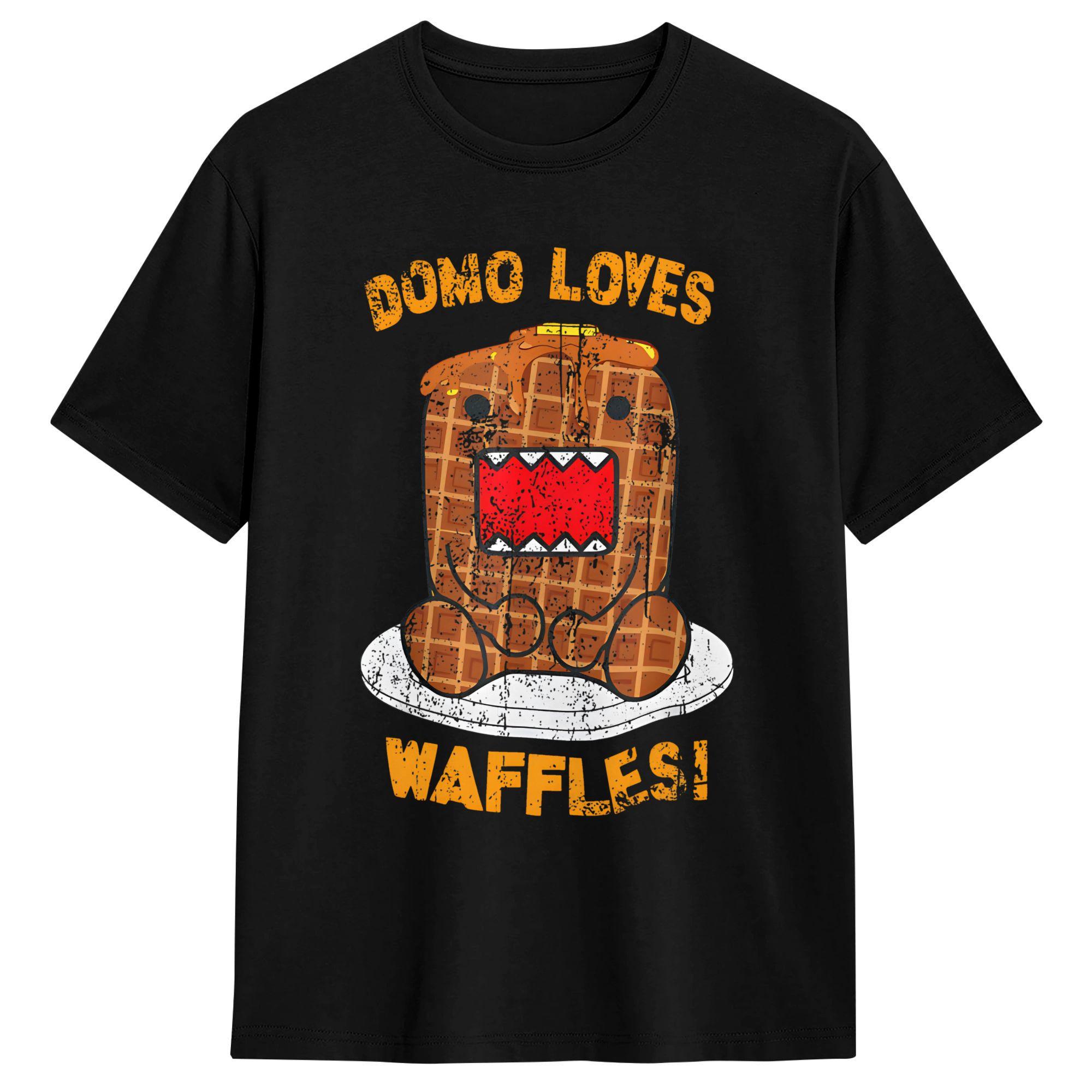 

Domo Loves Waffles Cotton T-Shirt For Mens Summer Awesome T Shirts O Neck Hip Hop Tee Shirt Oversized Dropshipping Tops 5XL різнокольоровий