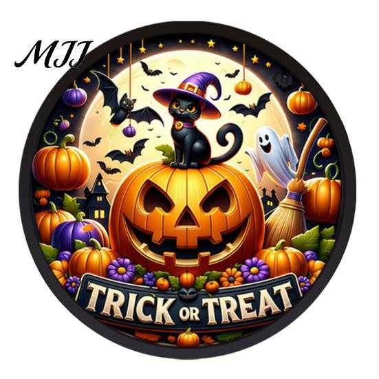 Decorative Halloween Lights LED Glowing Hanging Decor, Acrylic Window Ornament with Light, Spooky Ambiance Decorations Sign for Door Wall Haunted