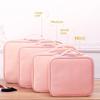 "Large Portable Pink Cosmetic Bag for Women - High-Capacity Makeup, Tattoo, and Nail Tool Storage"