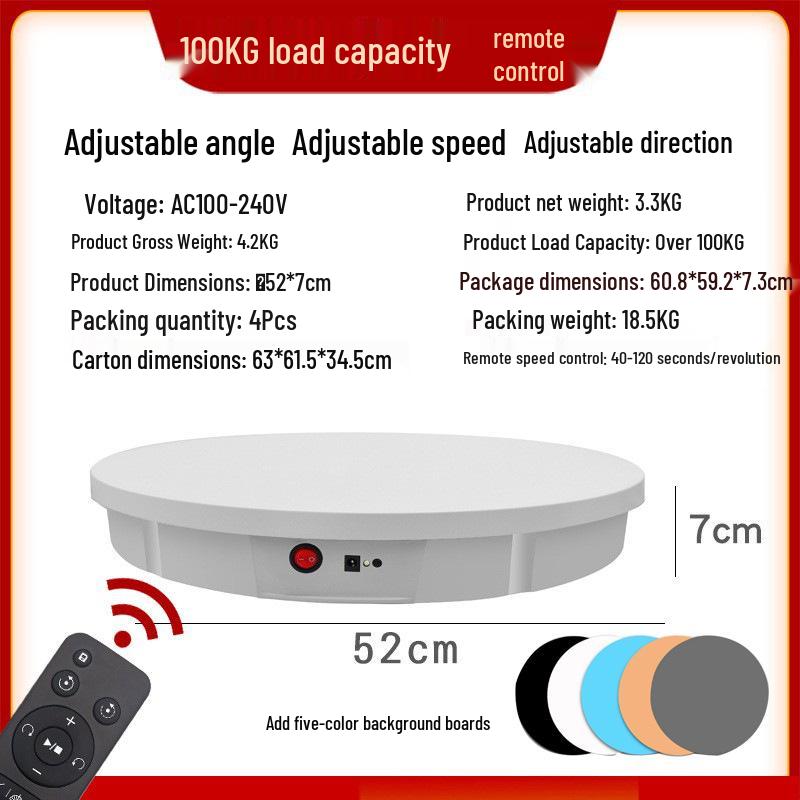 High-Capacity Electric Rotating Display Stand for Photography and Video