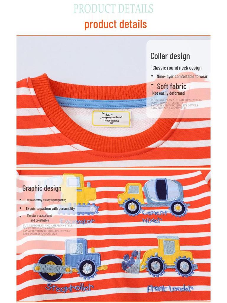 European & American Boys' Autumn Round Neck Hoodie - Long Sleeve Pullover Sweatshirt