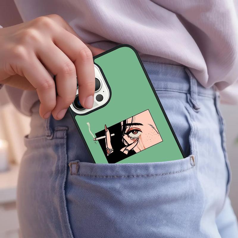 Pop art Anime Girl Aesthetic Phone Case For iPhone 17 Air 15 16e 14 13 Pro Max Coque 12 11 Pro Max PLUS cover