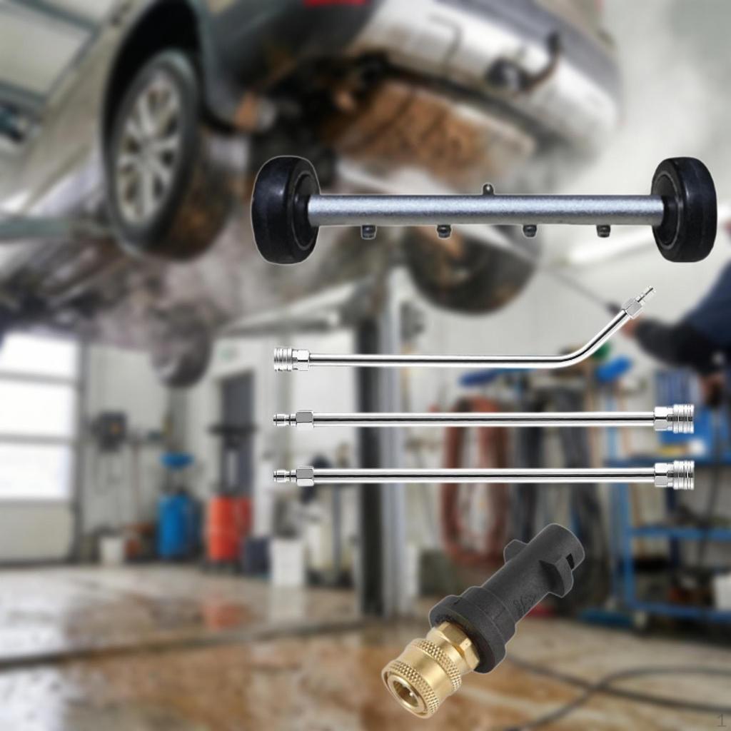 Pressure Washer 4000 PSI 4 Hole Nozzle with 3 Extension Rods Underbody Car Wash Water Broom