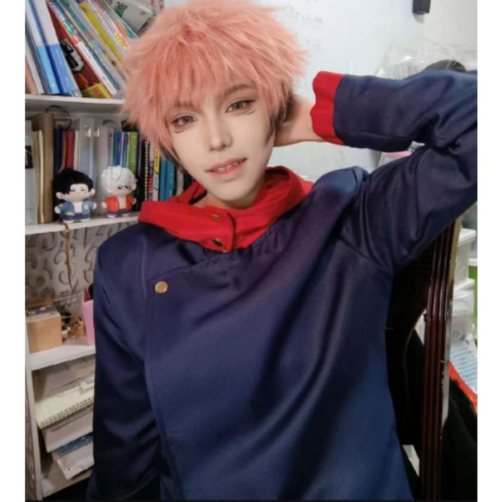 Anime Tokyo Itadori Yuji Cosplay Costume Jujutsu Kaisen Outfit Full Set for Halloween Party