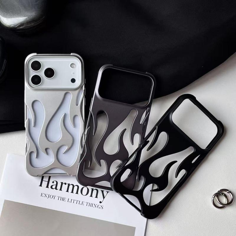 Neue 3D-Flammenmuster Hohl Dünne Handyhülle Für iPhone 17 16 15 14 13 12 11 Pro Max 15 14 16 Plus 17 Air Stoßfeste Hülle