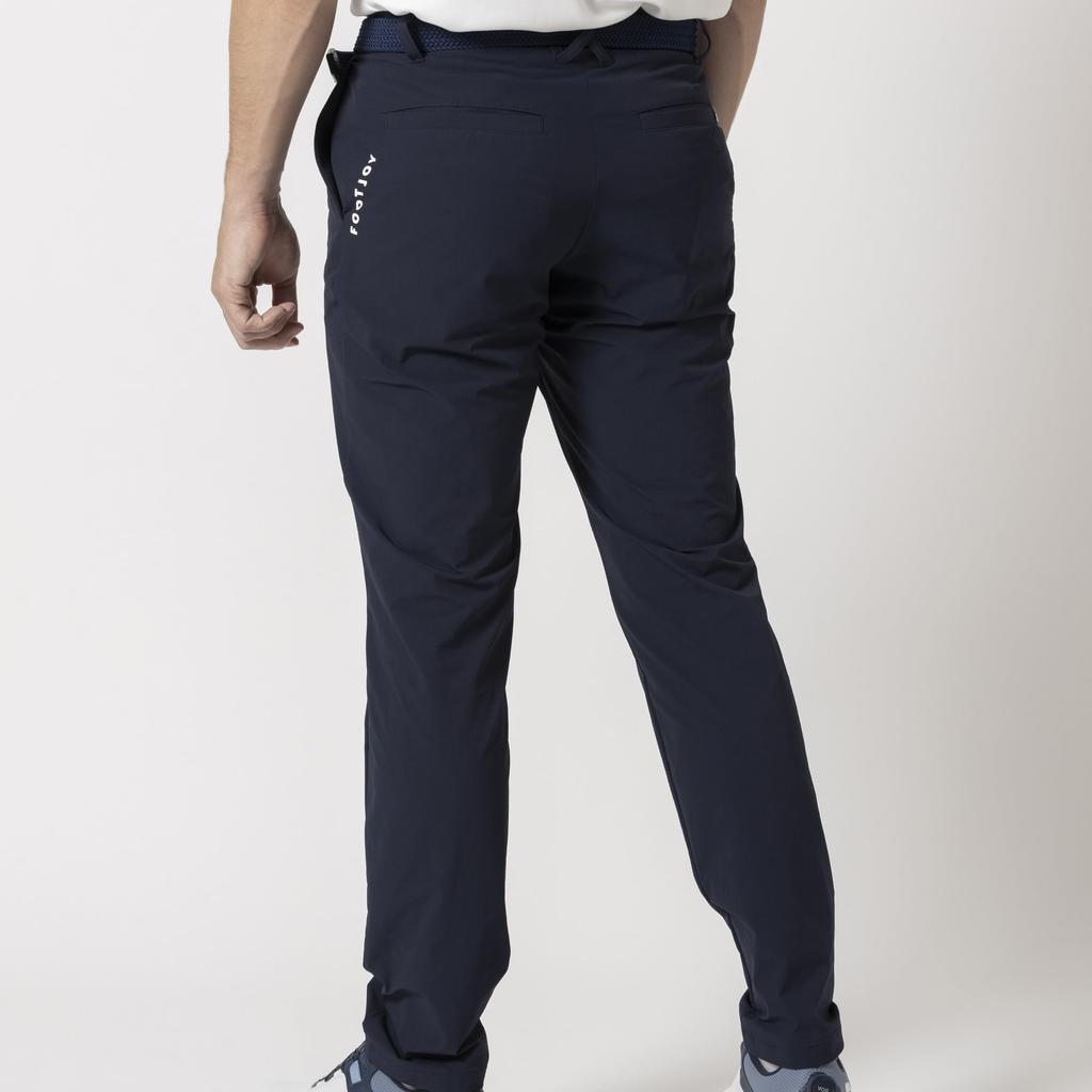 FootJoy Men's Water-Repellent Nylon 4-Way Stretch Long Pants, Navy, Size Small (FJ-F24-P01, 32228-S)