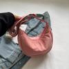 Casual Minimalist Crescent Zipper Shoulder Bag, All-Match Versatile Handbag For Daily Use, Sports Bag