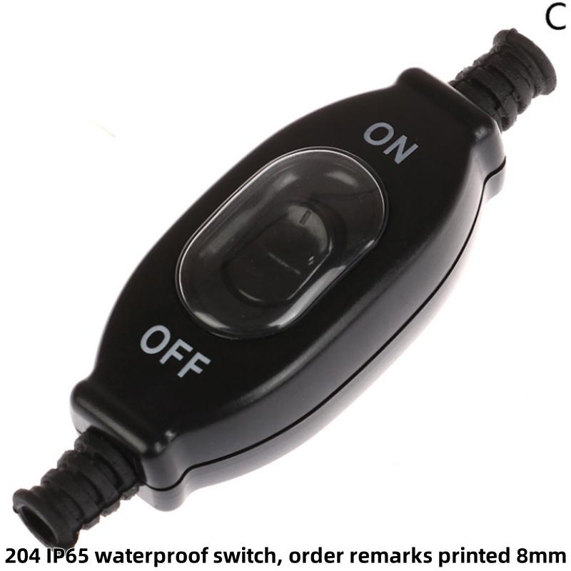 Waterproof In Line Switch Cord Switch IP65 Round Wire Contact Double Cut Switch Rainproof Ouble-cut Switch