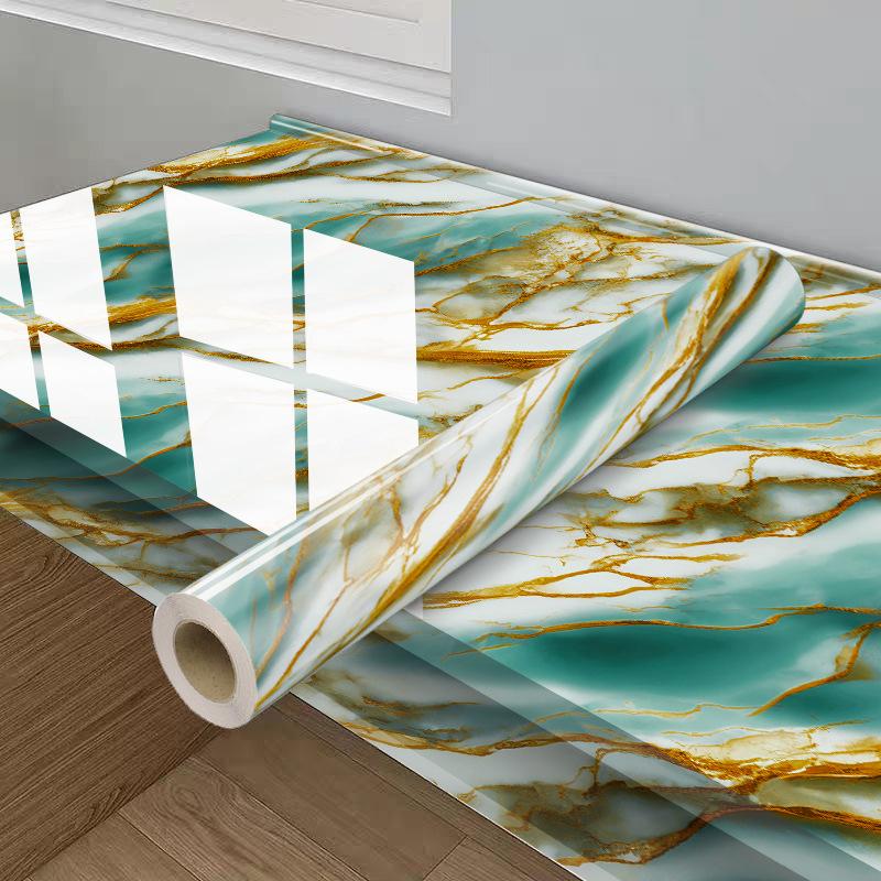 Wohnzimmer, Esstisch, Küche, Marmor-Aufkleber, Wasserdicht und Ölabweisend, Hitzebeständige Tapete, Wandfeuchtigkeitsschutz