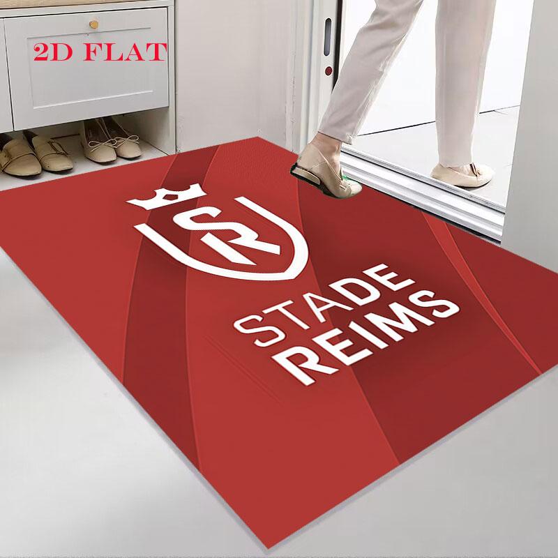 Stade de Reims poster Carpet Rug for Living Room Bedroom Home Sofa Decoration,Kids play Nonslip Floor Mat