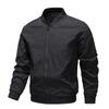 Spring and Autumn Baseball Collar Short Loose Solid Color Jacket Men's Business Casual Thin Coat Trend Size M-5XL
