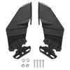2Pcs Black Motorcycle Modified Wing Rearview Mirror Motorcycle Side Mirror Blade Wind Wing Adjustable Rotating Rearview Mirror
