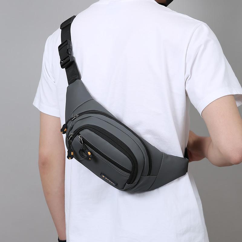 Large Capacity Unisex Waist Bag Waterproof Wear-Resistant Casual Travel Chest Bag for Sports and Business Single Shoulder