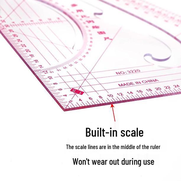 Elastyczna wielofunkcyjna linijka do stopniowania do projektowania odzieży i tworzenia wykrojów