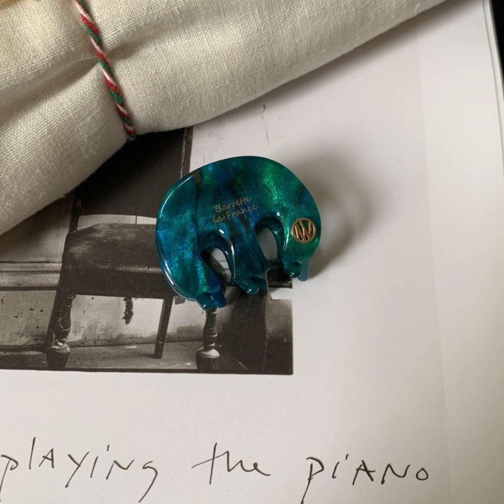 Grab Clip Letter Hair Clip Candy Color Cute Hairpin Personalized Acetate Hair Claw  Girl