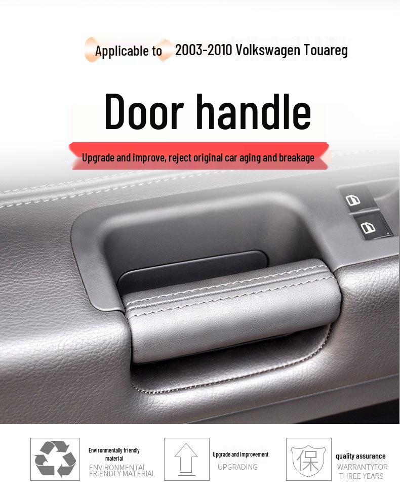 Volkswagen Touareg Black Front Left Driver's Door Handle with Inner Buckle