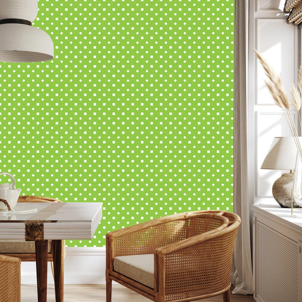 Lime Dots Wallpaper, Soft Forms for Living Room and Bedroom 50x1000