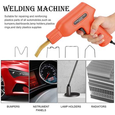 Machine à souder le plastique 50W Pistolet soudeur PVC 200 agrafes Kit de soudure plastique Pistolet thermique Outils d'entretien de pare-chocs automobile
