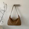 Casual Commuting Tote Bag, Soft Leather, Simple and Niche Single-shoulder Bag