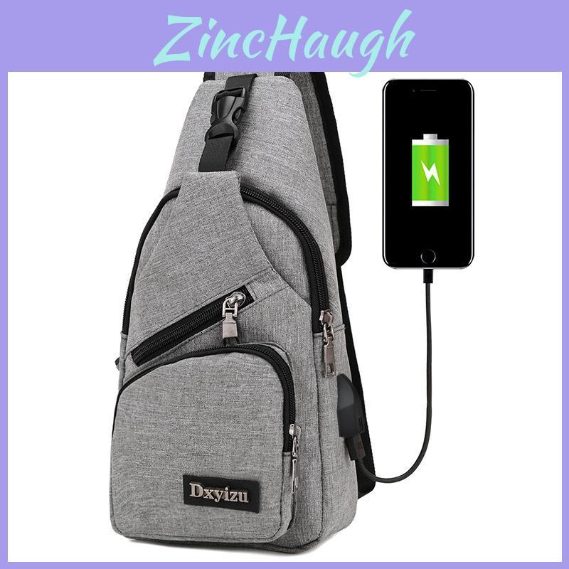 Versatile New Oxford Men Women Chest Pack With Durable Oxford Cloth And Usb Charging
