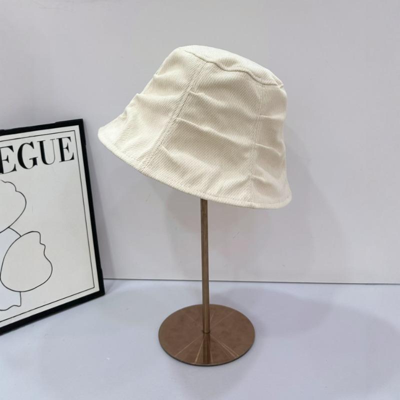 Early Autumn New Big Eaves High-end Pleated Bucket Hat Niche Design Sunshade Bucket Hat