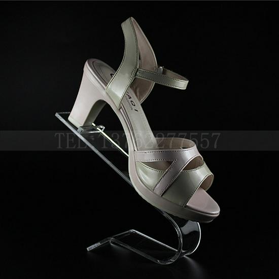 Acrylic Shoe Rack Display Stand for Women's Shoes - Transparent Plastic Holder