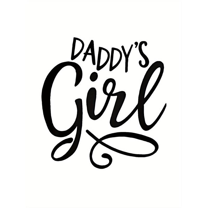 T-shirt da donna con stampa "Daddy's Girl" Casual Girocollo Manica Corta Top alla Moda