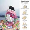 1pc Spring Hello Kitty Blanket, Seasonal Home Decor, Soft Throw Blanket, Living Room, Travel, Camping, Car Blankets, Beach, Office Naps, Perfect for B