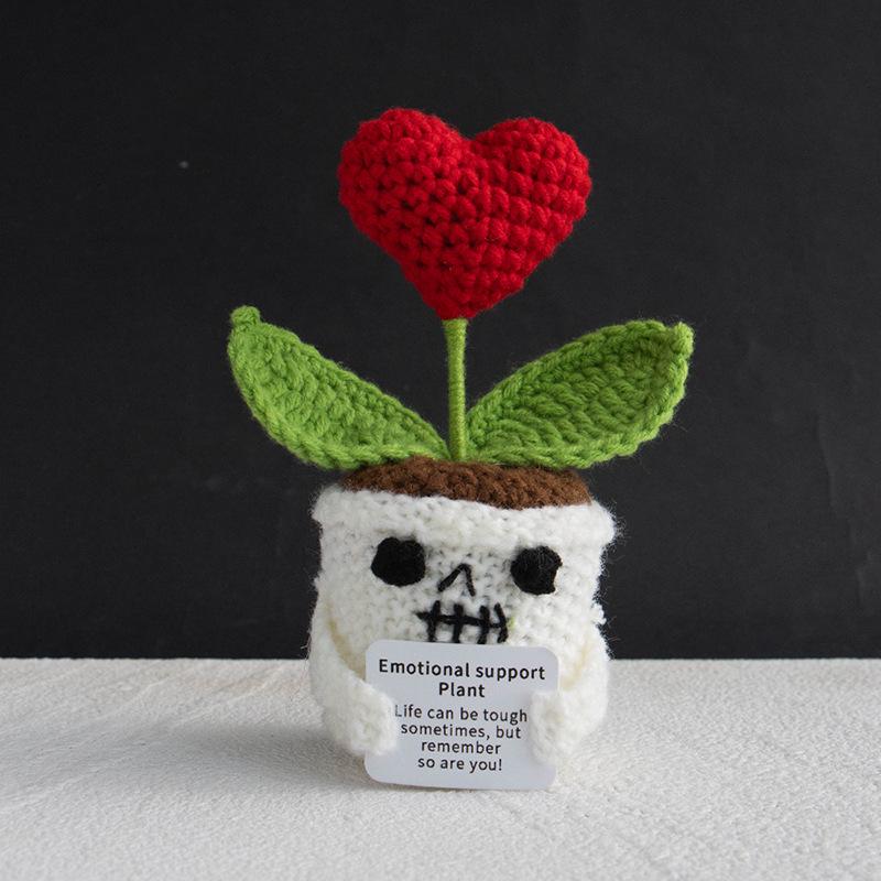 Halloween Positive Energy Knit Ghost Doll Ornament