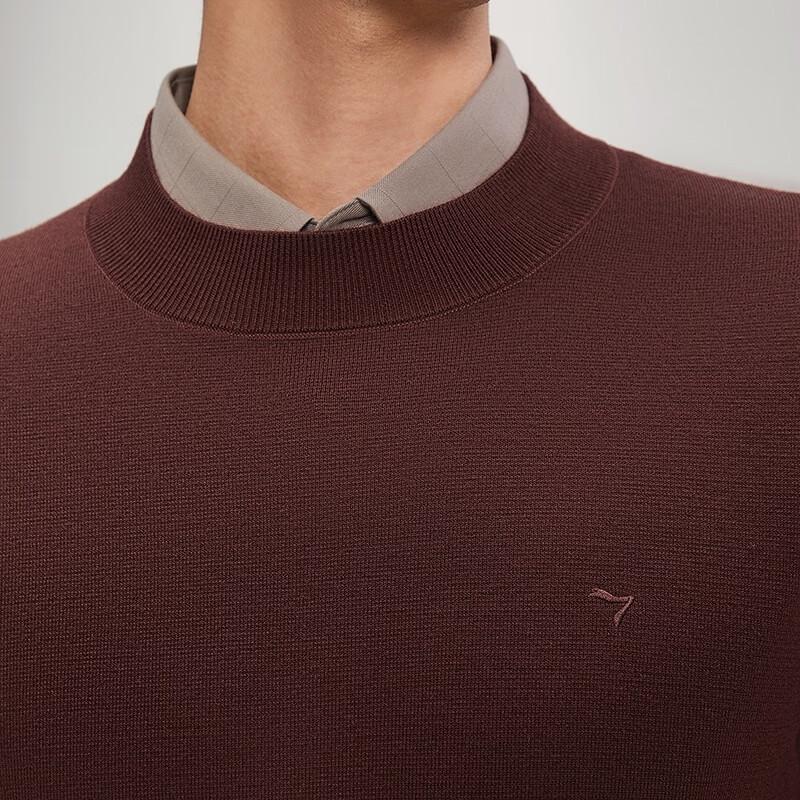Qipai Men's Half-High Collar Wool Blend Sweater