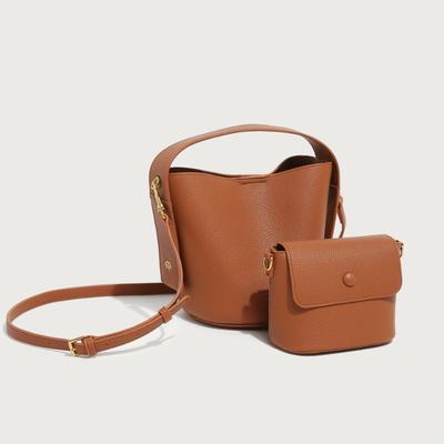Einfache und vielseitige Handtasche aus weichem Leder im Retro-Stil, Umhängetasche