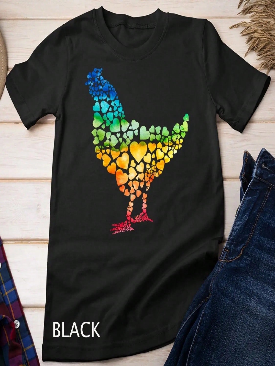 Chicken Farming Hen Of Hearts Farmer T Shirt S