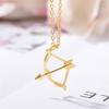 Fashionable Archery Pendant Necklace Handmade Bow and Arrows Neckchain Gothic Clavicle Chain for Women Girls Choker