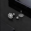 Punk Gothic Spider Web Stud Earring for Men Teen, Fashion Stainless Steel Small Earrings, Waterproof Piercing Jewelry Gift