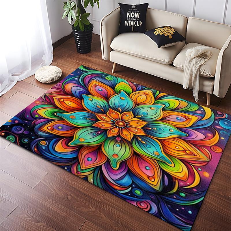 15 Size Mandala Flowers 3D Printed Carpet Rugs Living Room Bedroom Bedside Bathroom Home Decor Floor Mat Kids Room Non-slip Mat