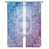 Mandala Datura Buddhism Ethnic Voile Curtains Kitchen Living Room Bedroom Decor Tulle Window Treatment Boho Sheer Made Of Polyester