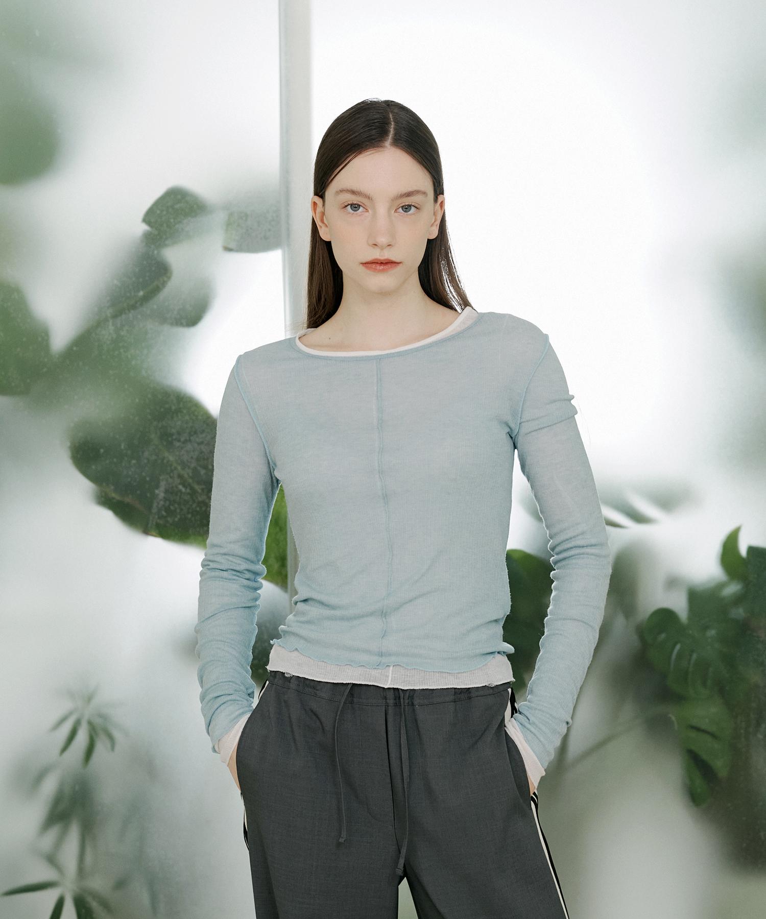 Pin Black Cut-Out Detail Layered T-Shirt Blue Blue/Free