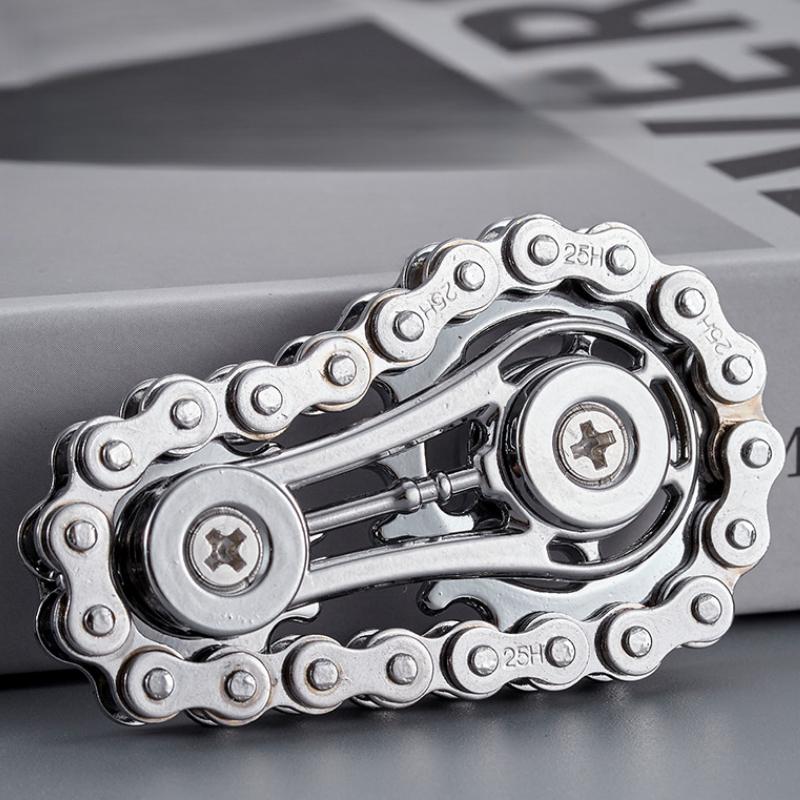 Car Beautiful Stickers Metal Edc Gear Chain Fidget Spinner Roller Alloy Relieve Stress Reducing Toys Antistresse Decompression Handle Rotating Adults