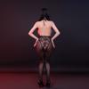 Sexy Women Lace Backless Bodysuit Hollow Out Yoga Shaping Maid Tights Open Crotch Elastic Jumpsuit Halter Dance Leotard