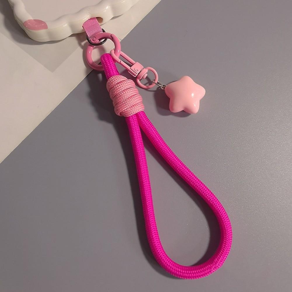 Universal Star Keychain Woven Phone Strap Anti Lost Detachable Mobile Phone Lanyard Short Braid Mobile Phone Charm Lanyard Patch