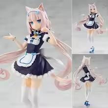 Nekopara Chocola Vanilla Figurine Cute Cat Maid Anime Character Models Kawaii Garage Statue Desktop Ornaments Gift For Anime Fan