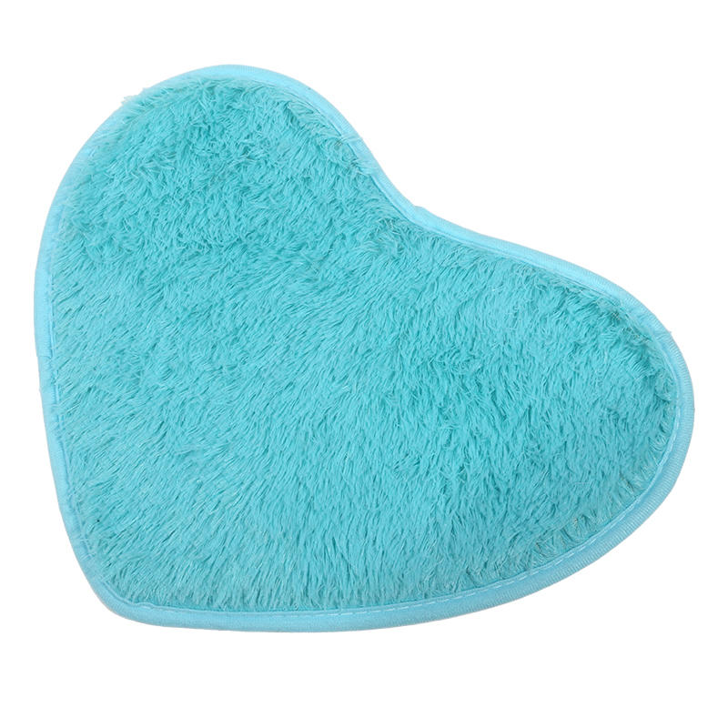 Heart Shaped Rugs Soft Non Slip Doormat Washable Water Absorbent Rugs for Home Entrance Bathroom Shower Floor Decor