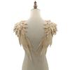 2Pcs/Pair Embroidery Angel Wing Applique Sewing Flower Collar Patch for Wedding Party Gown Bridal Dress Clothes DIY Crafts
