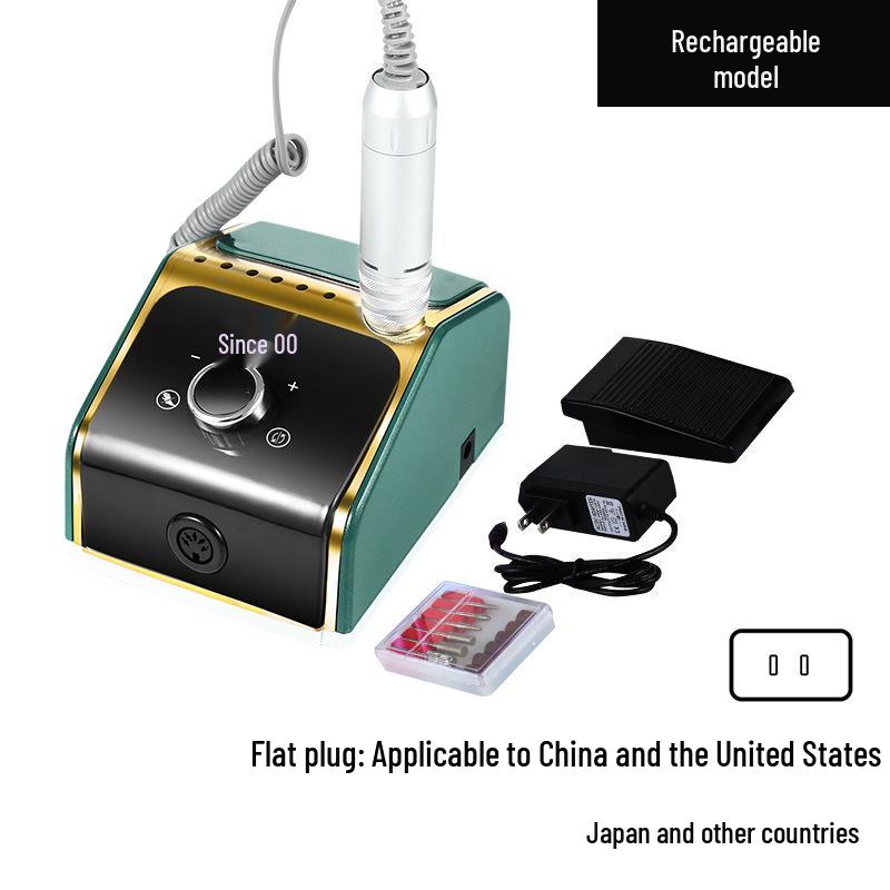 

High-Speed Japanese Portable Nail Grinder & Polisher (35,000 RPM) for Home and Salon Use