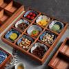Nine-Grid Wooden Snack & Fruit Serving Tray