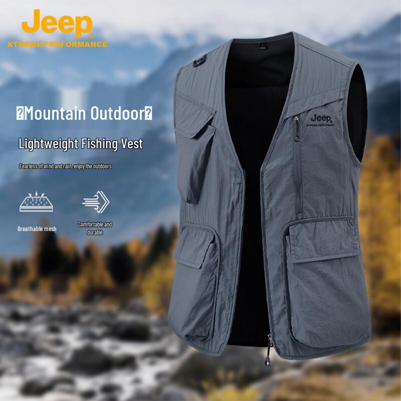 JEEP Men s Outdoor Multi-Pocket Vest 3XL