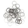 50Pcs Key Ring Stainless Steel AntiRust MultiPurpose 30mm Keychain for Pendant Gift