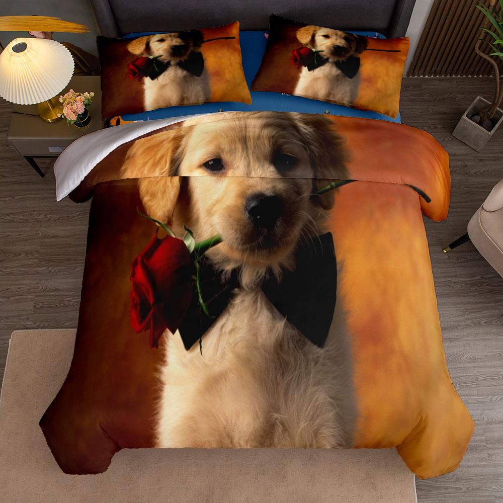 

Постельное белье Cloudboi Dog Art Комплект пододеяльника Король Королева Двуспальный Полуторный Двуспальный Односпальный Размер 140x210cm